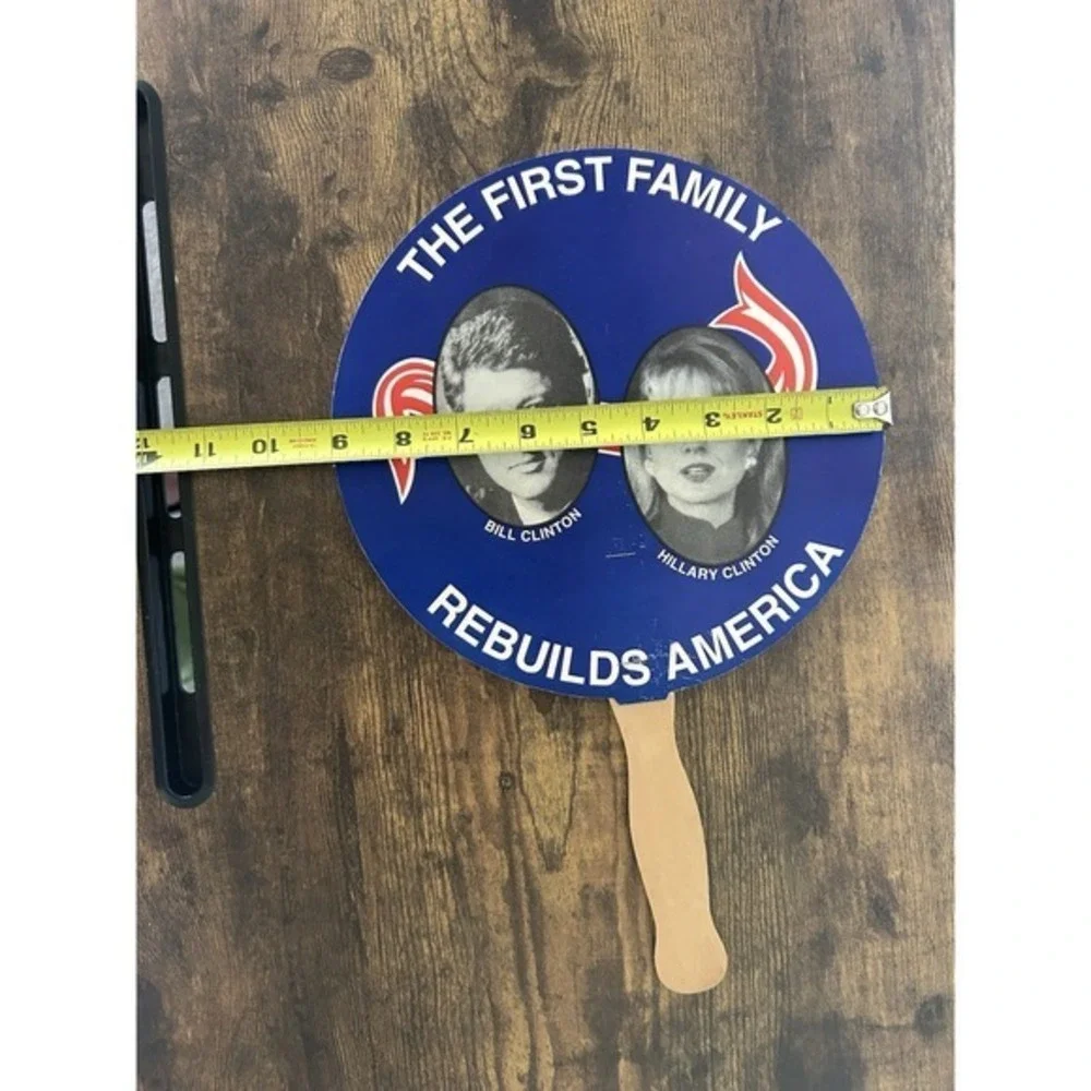 2-PC Bill & Hillary Clinton First Family Rebuilds America‎ Hand Fan Campaign